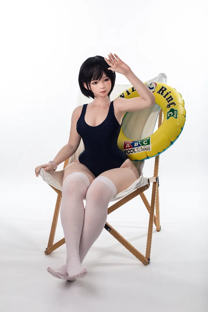 125cm (4ft1) Petite Cup Real Skin Texture Silicone Sex Doll Sana, ROS Head